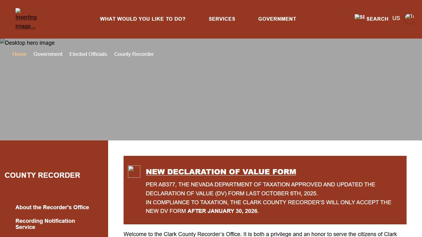 Clark County Recorder Official Site